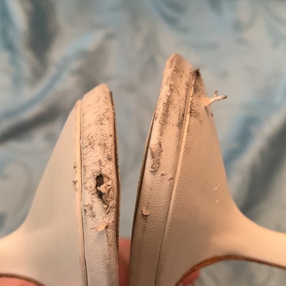 Prada White Leather Tassel Mules Size 40 - Picture 6 of 9